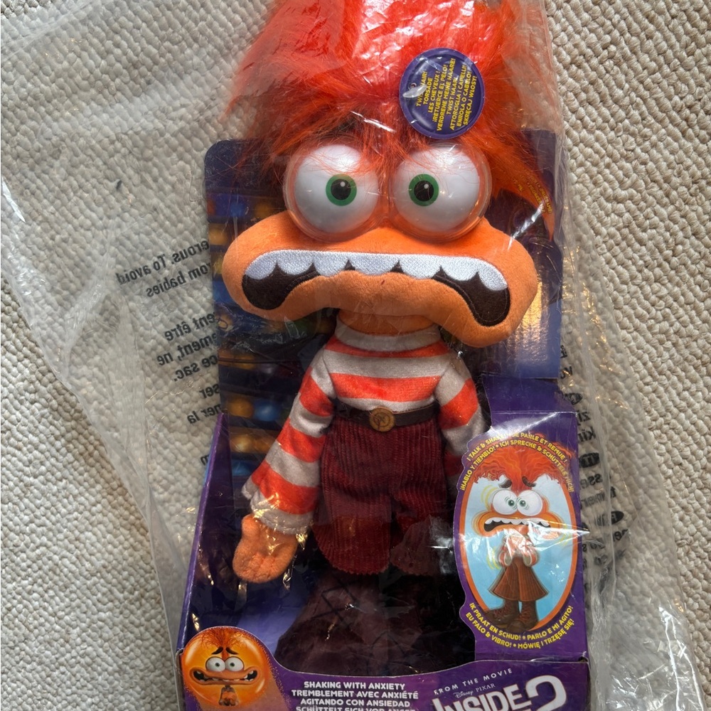 Anxiety Plush Toy - Orange and Red